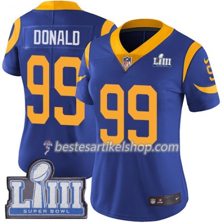 Damen Los Angeles Rams Trikot Aaron Donald 99 Nike Royal 2019 Super Bowl LIII
